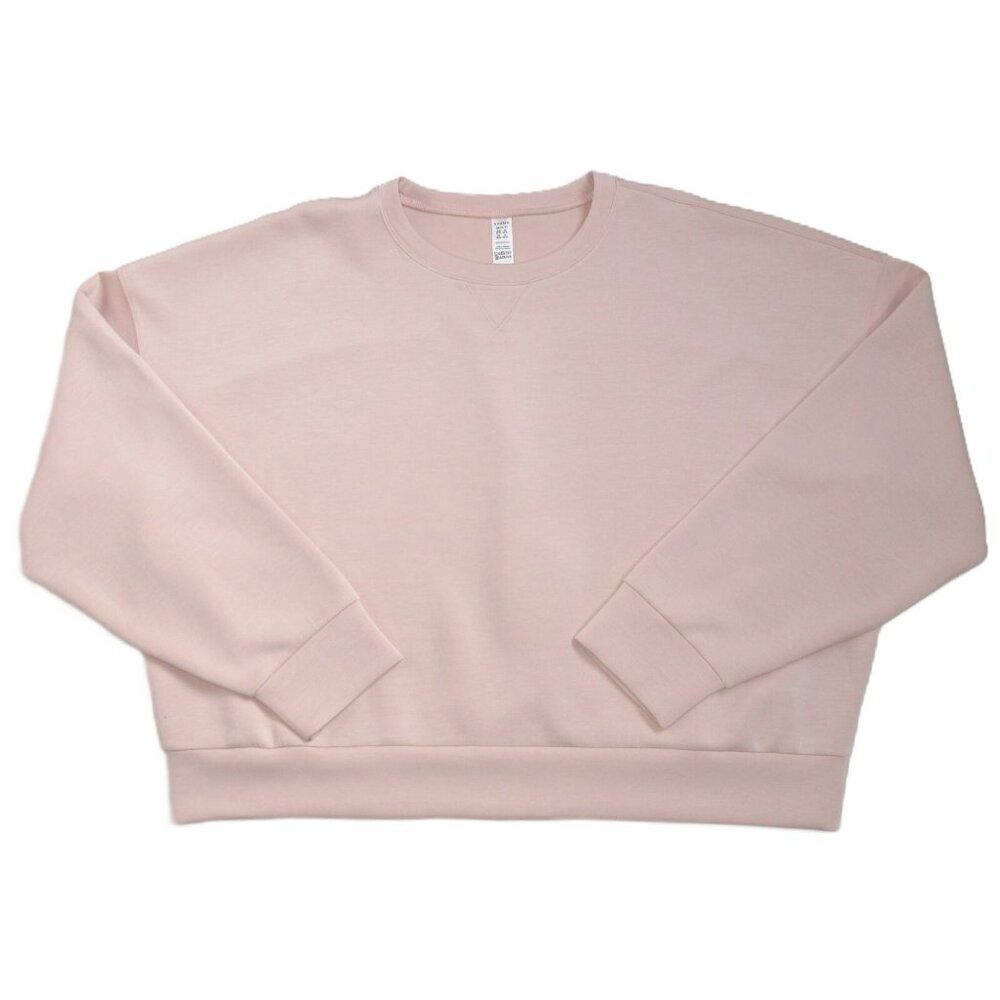 NWT Spanx 50347R AirEssentials Crew in Pale Pink Airluxe Knit Sweatshirt Top 2X